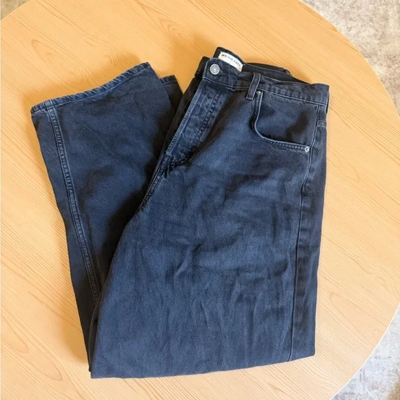 Free People We The Free Black Straight Leg Jeans Size 31 - Picture 8 of 8